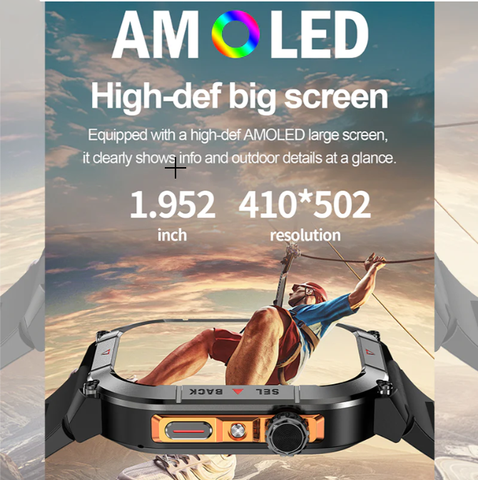 T900 Ultra Max Pro Smartwatch – Rugged Design, Bluetooth Calling & Fitness Tracking