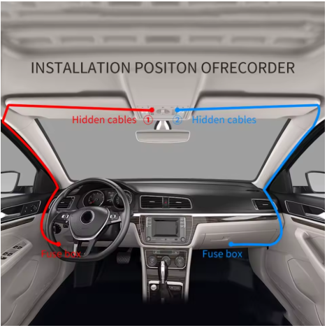 4K Ultra HD Dual Lens Dash Cam with GPS & WiFi – Front and Rear Car Camera