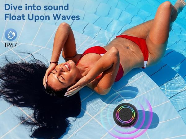 Portable Bluetooth Speaker with 7 RGB Lights