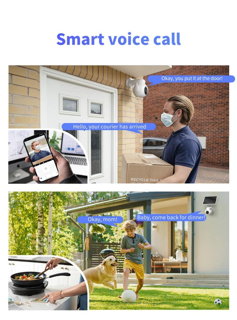 Smart Solar-Powered WiFi Security Camera
