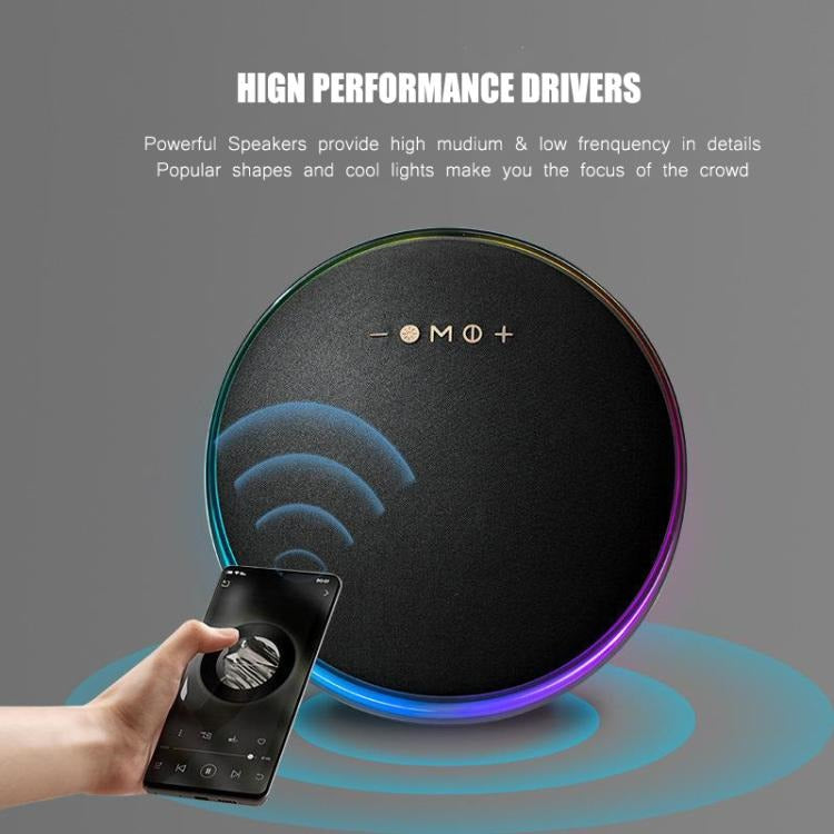 MI Round Bluetooth Wireless Speaker – 360° Surround Sound, Stylish Fabric Design