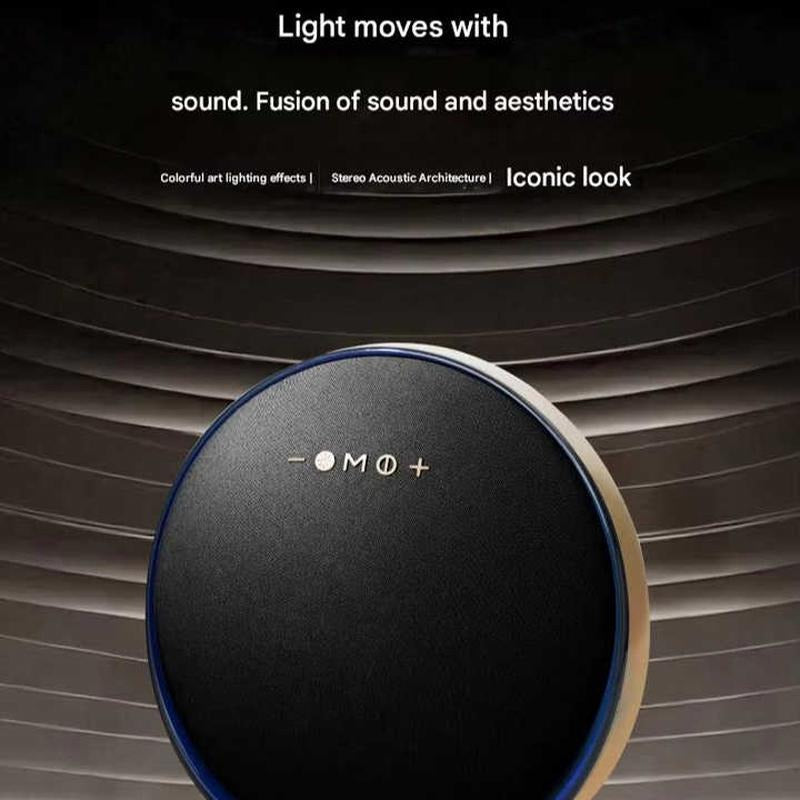 MI Round Bluetooth Wireless Speaker – 360° Surround Sound, Stylish Fabric Design