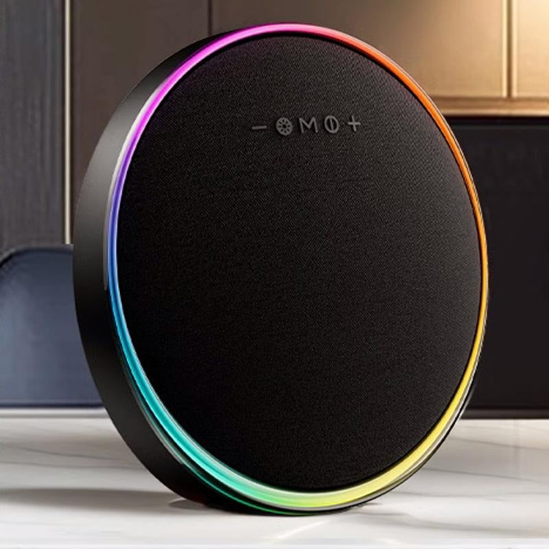 MI Round Bluetooth Wireless Speaker – 360° Surround Sound, Stylish Fabric Design