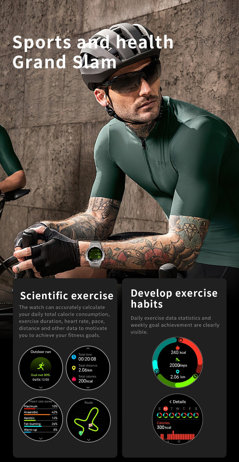 TKYUAN Flashlight Sport Smartwatch – GPS, 3ATM Waterproof, 730mAh Battery & Health Tracking