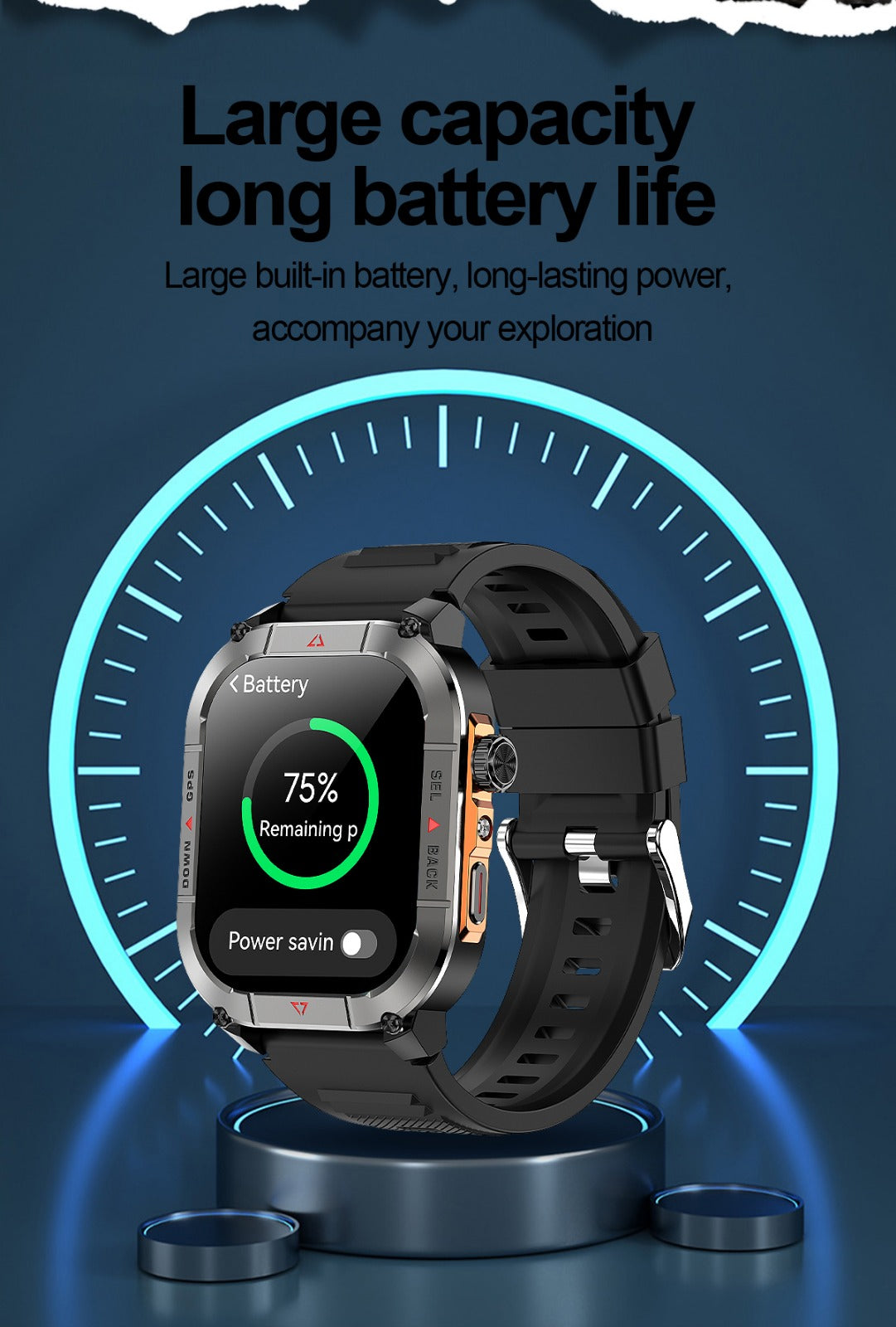 T900 Ultra Max Pro Smartwatch – Rugged Design, Bluetooth Calling & Fitness Tracking