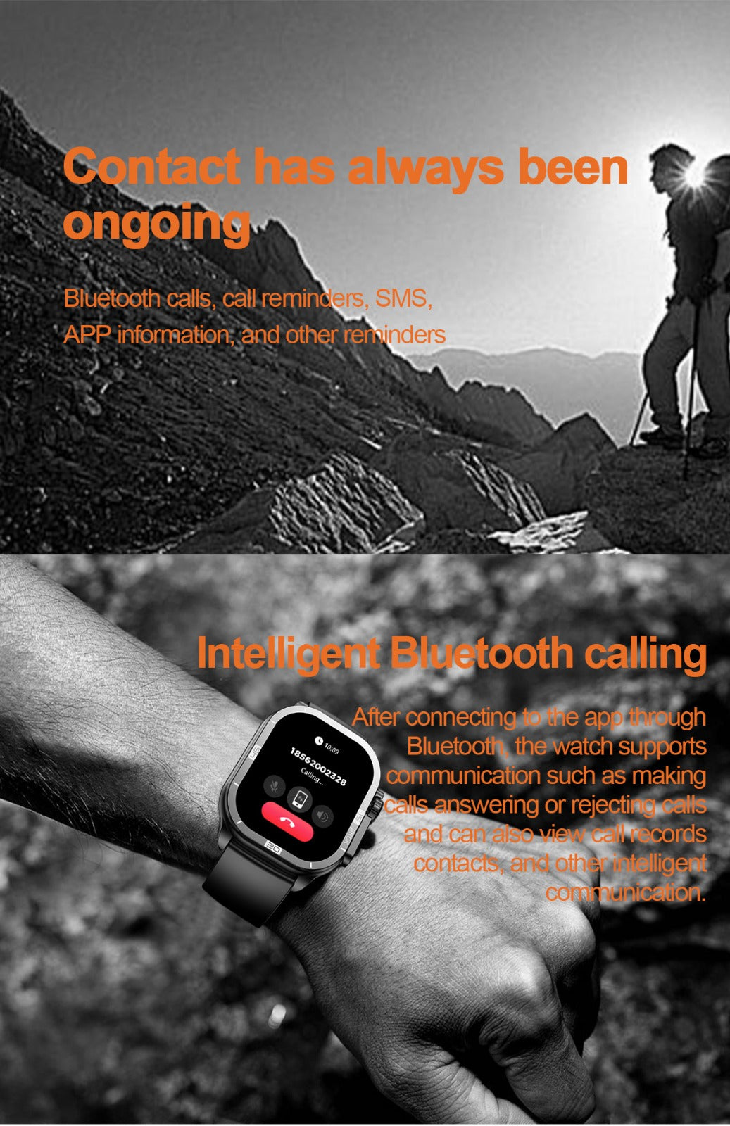 Smartwatch Ultra Series 8 (49mm) – Bluetooth Calling, Fitness Tracking & Waterproof Design